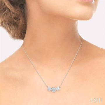 Lovebright Essential Three Stone Diamond Necklace